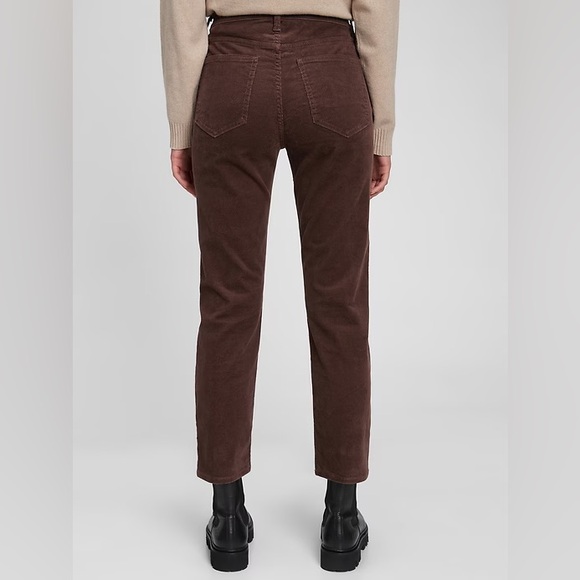 High Rise Vintage Slim Cords With Washwell (espresso brown corduroy GAP pants) - Picture 1 of 7
